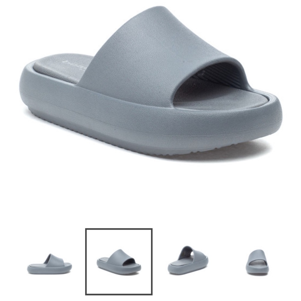 J Slides Beach Slides Sandals Eva Squish Grey Gray Women’s Size 8 NIB